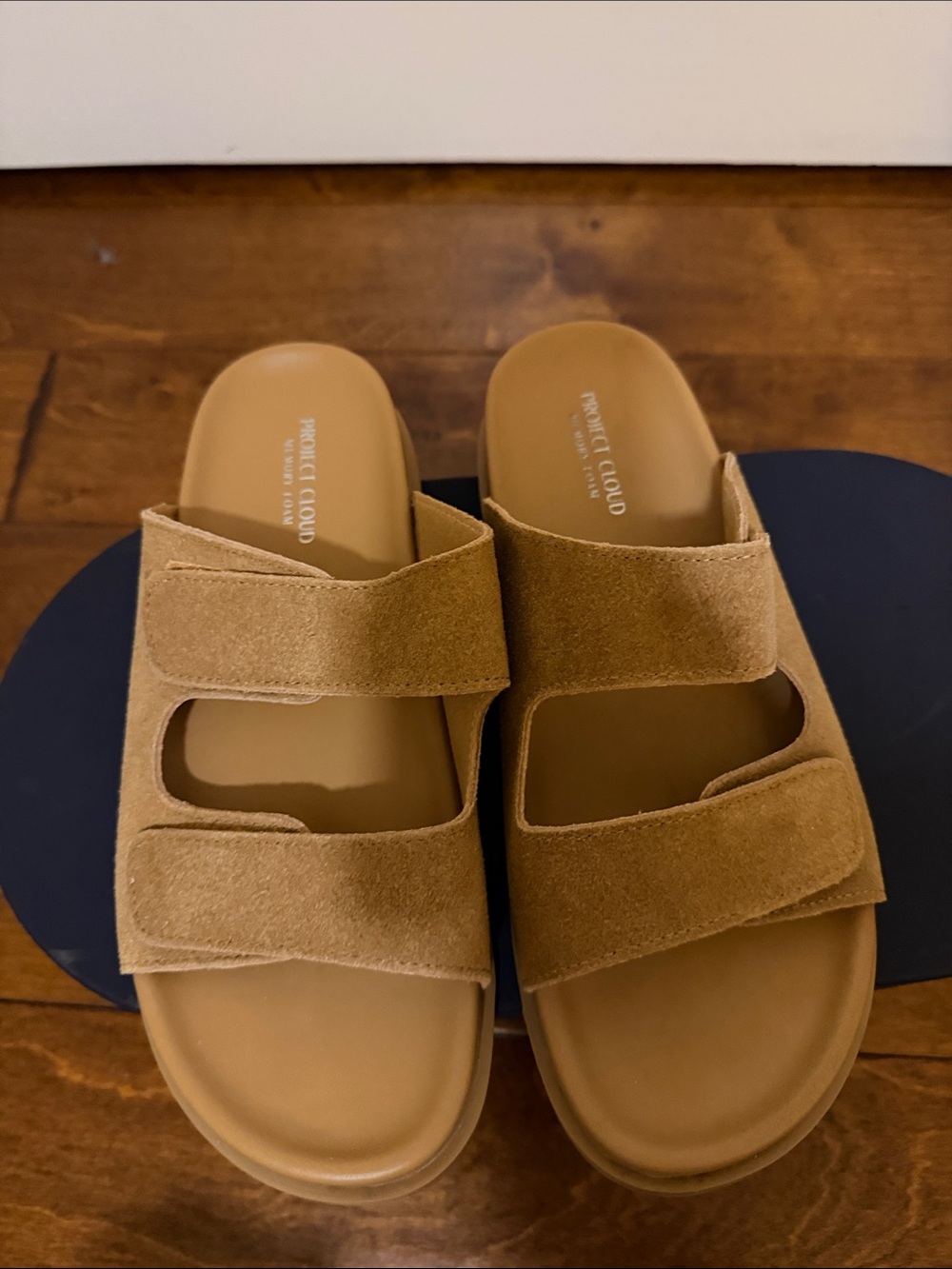 Project Cloud Women's Tan Suede Slide Sandals
